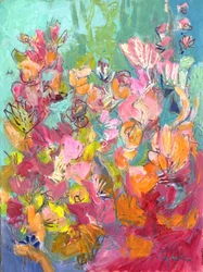 Abstracto floral vibrante