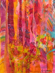 Abstracto de un bosque vibrante