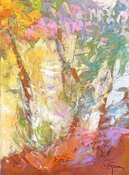 Abstracto de un jardín lleno de vida