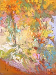 Abstracto de un jardín lleno de vida