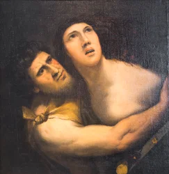 Sátiro y ninfa (óleo sobre lienzo)