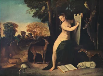Circe y sus amantes en un paisaje, hacia 1525