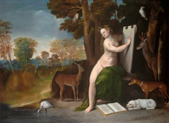 Circe y sus amantes en un paisaje, c. 1525