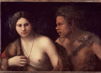 Ninfa y sátiro