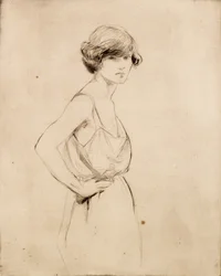 May en su camisola (grabado)