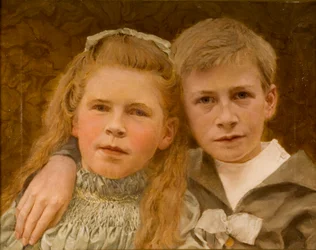 Philip y V.M. Haswell, de 8 y 6 años