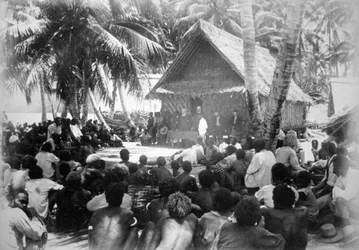 Parlamento en Hongo, Florida, Islas Salomón, 1892