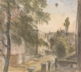 Globo sobre Holland Street, Kensington, 22 de julio de 1835, 7 p.m.