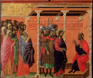Jesús ante Poncio Pilato (retablo de La Maestà)