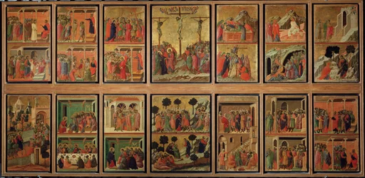 Vida de Cristo: pasión. Predela de la Maestà