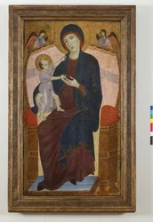 Madonna y Niño en el trono y Ángeles, 1280-85