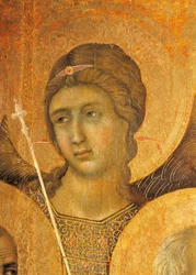 Maestà del Retablo de Duccio en la Catedral de Siena por Duccio di Buoninsegna (detalle)