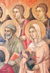 Maestà del Altar de Duccio en la Catedral de Siena (detalle)