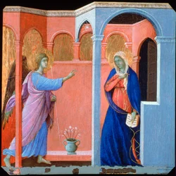 Panel del Retablo Maestà: La Anunciación, 1311