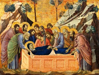 El entierro de la Virgen (detalle)