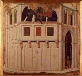 La Tentación en el Templo. Retablo