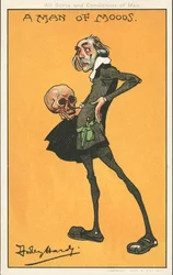 Un Hombre de Humores: el personaje de Shakespeare, Hamlet, con el cráneo de Yorick