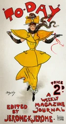 Literatura. La revista semanal To Day. Póster de Dudley Hardy, Inglaterra, c.1890