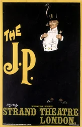 El J.P.: Hombre elegante - Póster para el Strand Theatre de Londres, por Durley Hardy