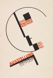 Exposición Bauhaus Weimar. Postal, 1923