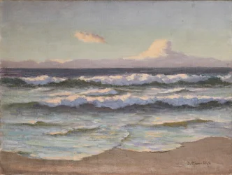 Olas lilas ( óleo sobre lienzo)