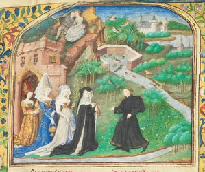 Página de "La Belle Dame Sans Merci" de Alain Chartier, París, principios del siglo XV