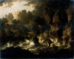 Mar embravecido, siglo XVII