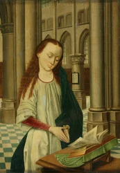 Una santa (óleo sobre tabla)