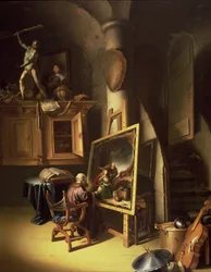 Un Artista en su Estudio, 1635 (panel)