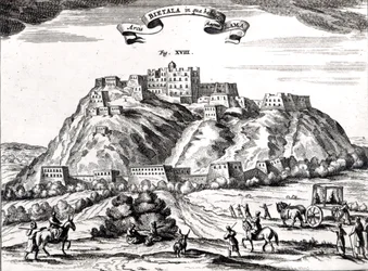 Bietala, fortaleza del Gran Lama, Reino de Lhasa, ilustración de 