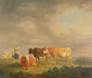 Ganado Pastando en un Paisaje, c.1820