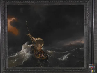 Cristo en la tormenta en el mar de Galilea (óleo sobre lienzo)