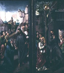 Cristo despidiéndose de su madre; Entrada de Cristo en Jerusalén, c.1500
