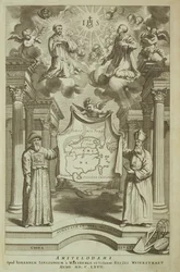 Frontispicio de China Ilustrada por Athanasius Kircher (1601-80) 1667