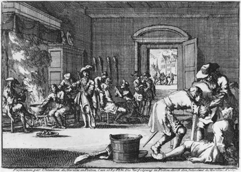 Intendente de Marillac persiguiendo a los protestantes en Poitou en 1685, 1686