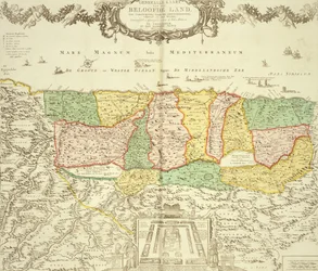 Mapa de Tierra Santa, pub. por Jan Barend Elwe, Ámsterdam, 1742