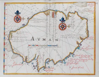 Mapa de la isla de Aynam.