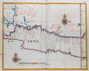 Mapa de la isla de Java.