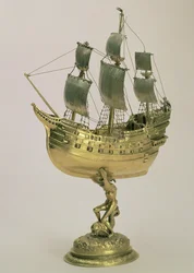 Modelo de barco de guerra, Ámsterdam, 1595-96