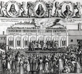 La decapitación del rey Carlos I (1600-49), 1649
