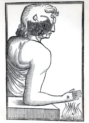 La percepción de los sentidos, de De Homine Figuris por René Descartes (1596-1650) publicado en Ámsterdam, 1677
