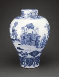 Jarrón con tapa, 1678-80