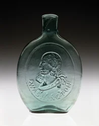 Frasco Figurativo, c. 1847 (vidrio sin plomo)