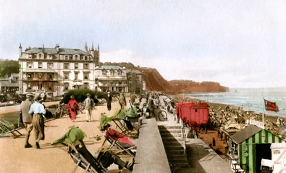 Paseo del Acantilado Este, Teignmouth, Devon, principios del siglo XX