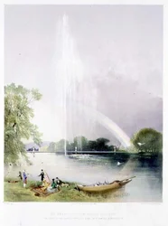 La Gran Fuente, Jardines de Enville, pub. por Thomas McLean