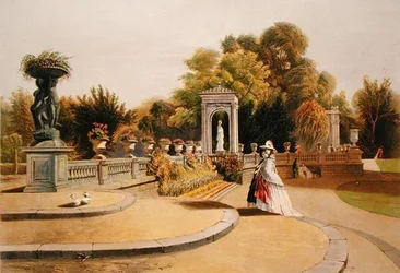 La Terraza, Jardines de Trentham Hall, de 