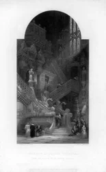 Interior de la Catedral de Burgos, siglo XIX