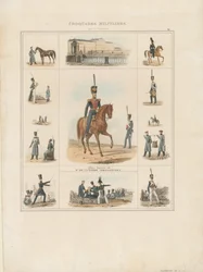 Uniformes de gala del Regimiento Izmailovsky, 1840
