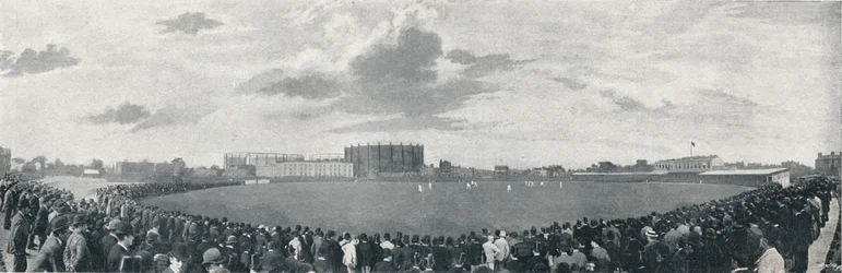 Partido de Cricket entre Surrey y Australianos en Kennington Oval