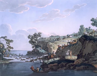 Caballos cruzando un río, 1812-13